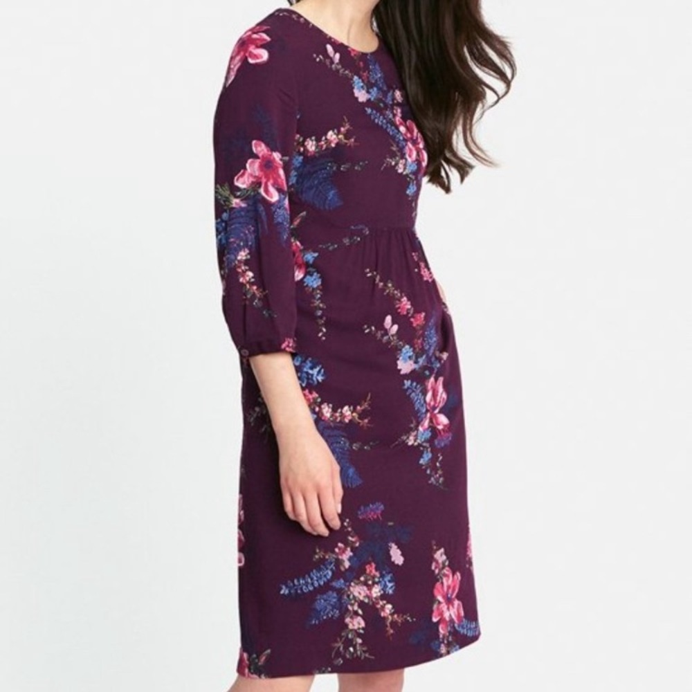 New Joules Alison Plum Harvest Purple Floral Dress Cottagecore Girly Summer Boho